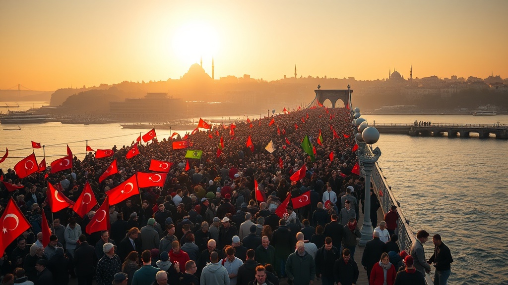 Galata Köprüsü'nde Tarihi Gazze Mitingi Yapıldı